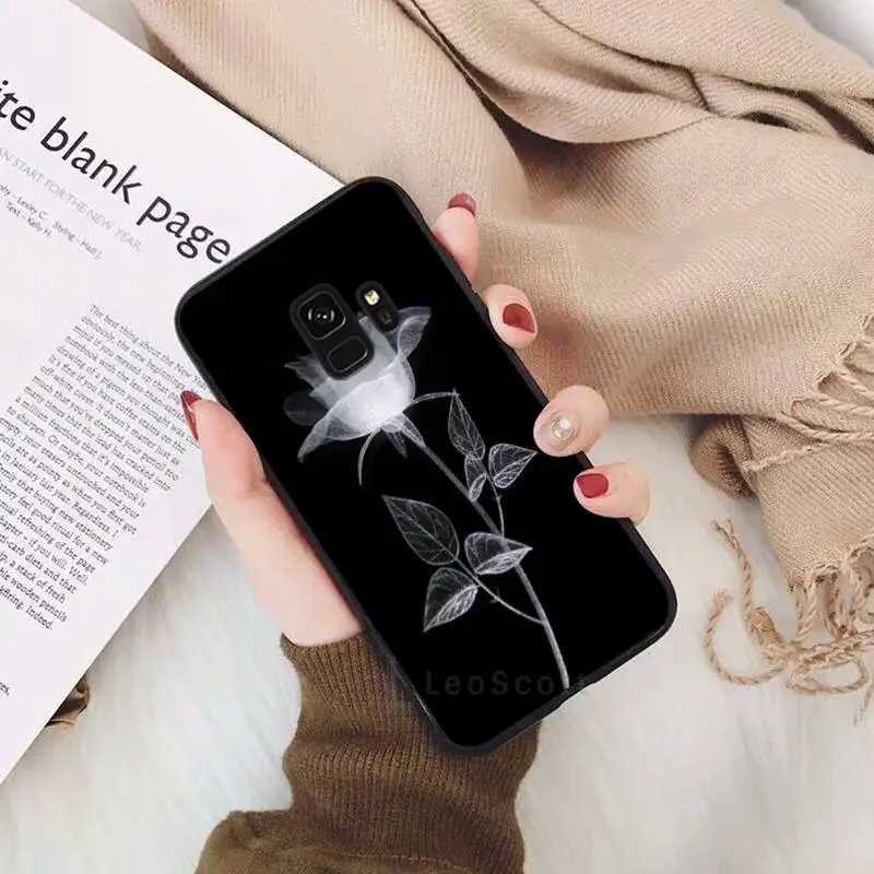 

White Rose Phone Case For Samsung Galaxy S5 S6 S7 S8 S9 S10 S10e S20 edge plus lite