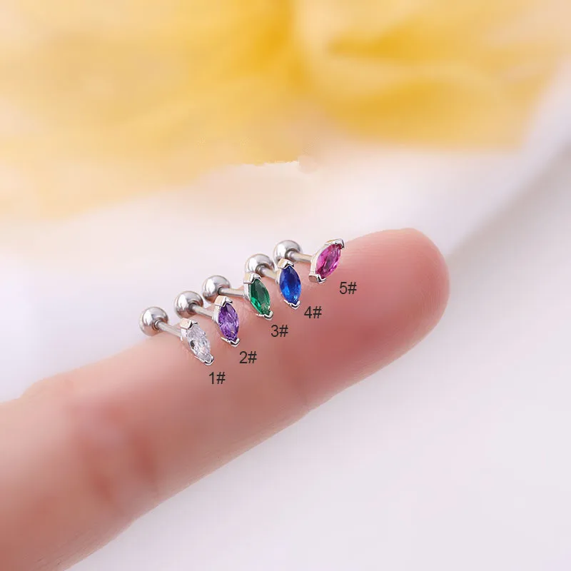 

Серьги-гвоздики женские из нержавеющей стали с фианитом