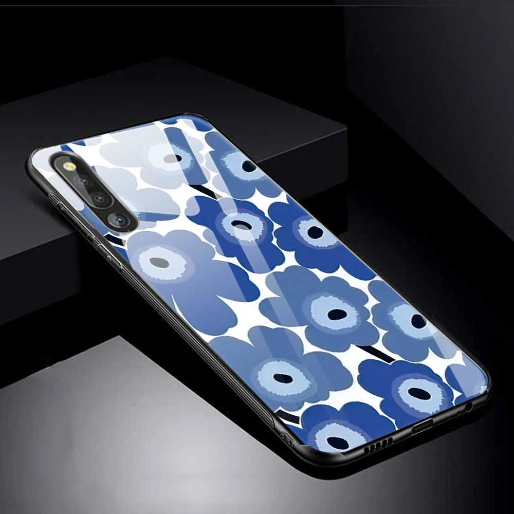 Цветочный простой стиль iphone xr xsmax 6/7/8 plus стеклянный чехол для телефона полная