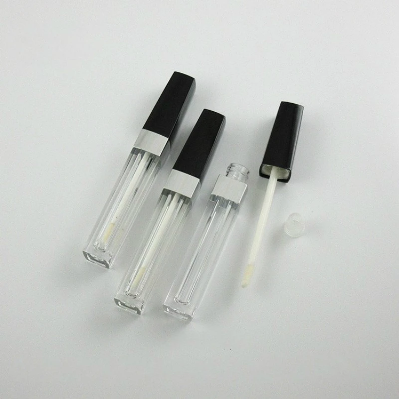 

Wholesale Square Empty Lip Gloss tubes 4ML Clear Lip Gloss Bottle Plastic Lipgloss Refillable Bottles Container Makeup Packaging