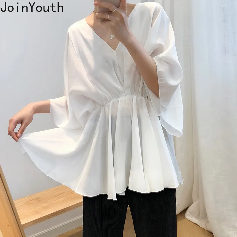 Joinyouth Женские топы и блузки летняя новая одежда приталенные рубашки с оборками