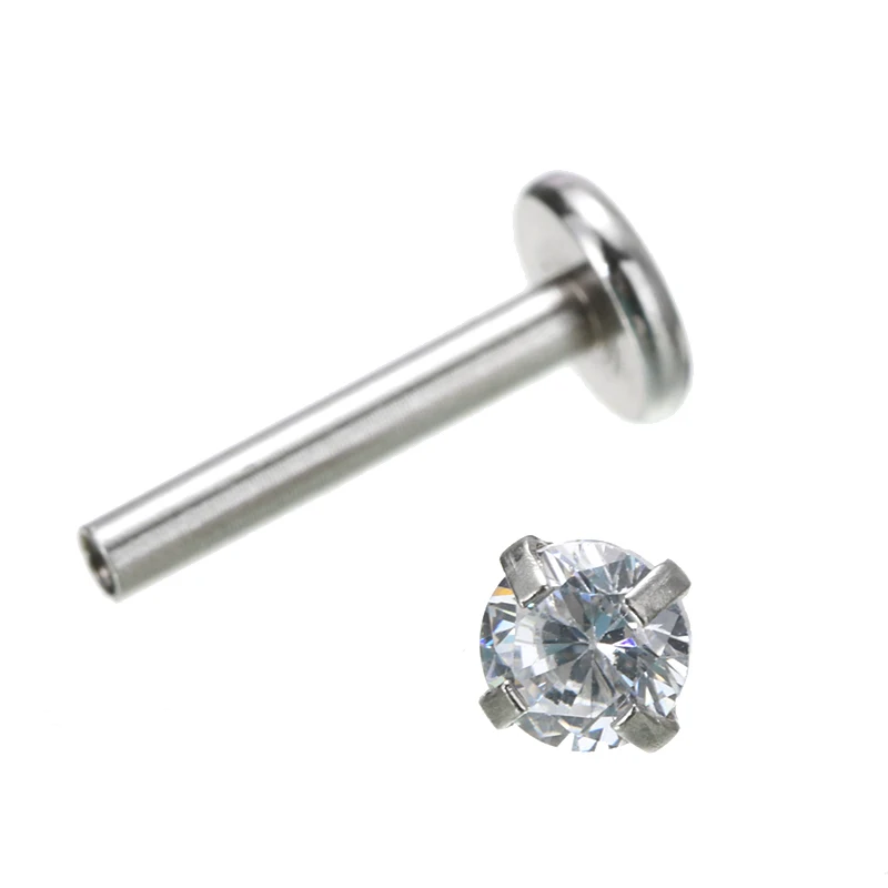 Винтажные серьги для женщин шпильки тройной Shellhard 16g кубического циркония из