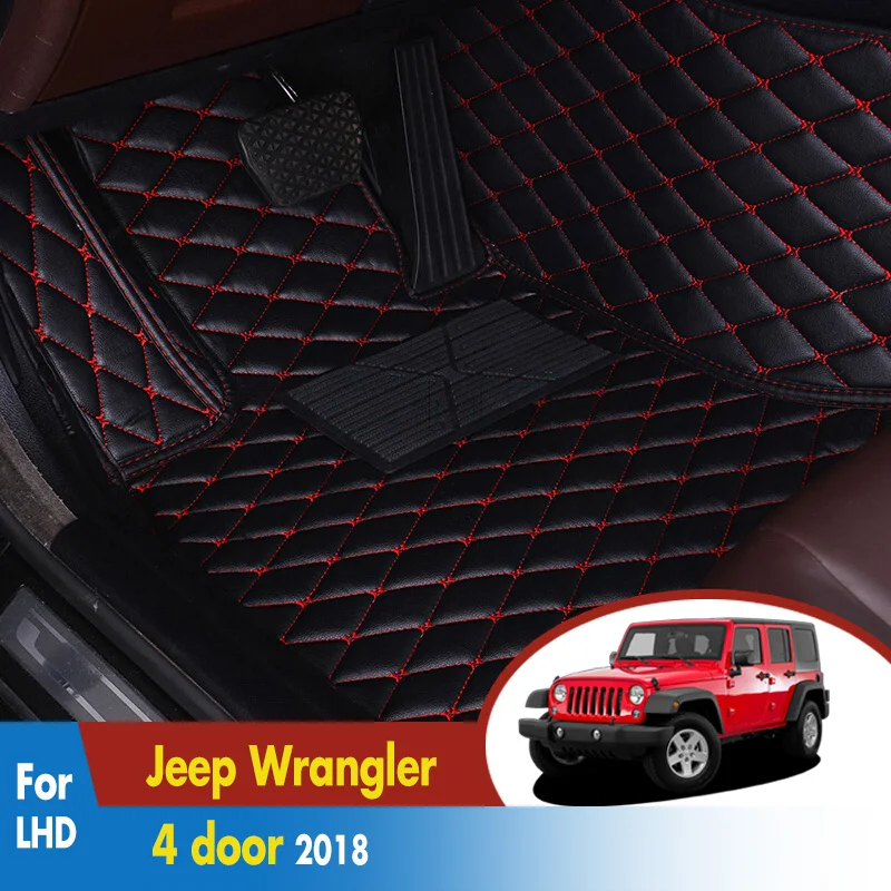 Car Floor Mats For Jeep Wrangler JL 4 door 2018 2019 2020 Custom foot Pads Rugs automobile 3D carpet cover Styling | Автомобили и