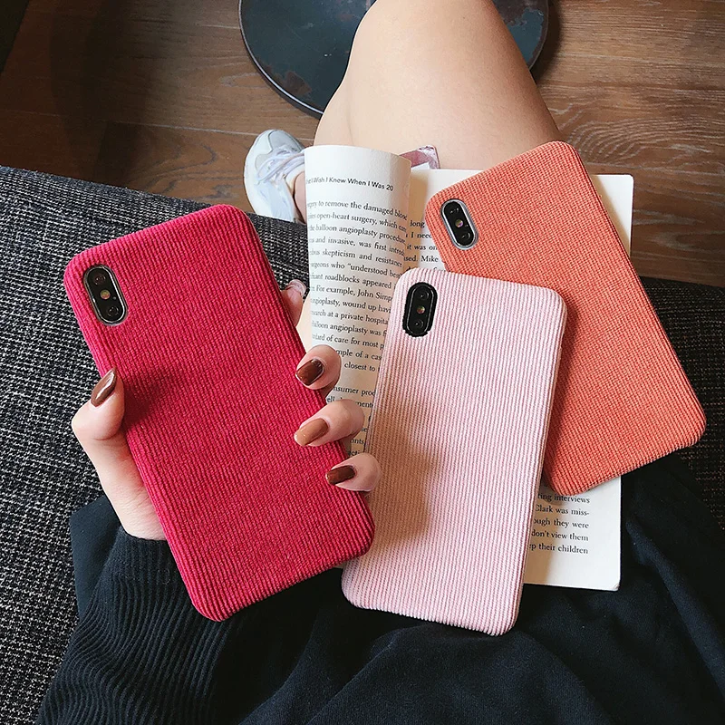 Модный зимний теплый пушистый чехол для телефона s для iphone 11 Pro Max, мягкий чехол для iphone 6 6S 7 8 Plus X XR XS MAX, тканевый плюшевый чехол