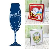 cup red wine glass cutting dies and stamps scrapbook diary decoration stencil embossing template diy greeting card make albums