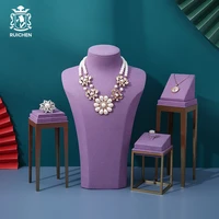 high end light luxury jewelry display stand window display jewelry stand necklace earring stand neck model prop decoration