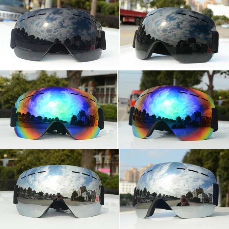 Зимние лыжные очки двухслойная противотуманная большая Лыжная маска для катания