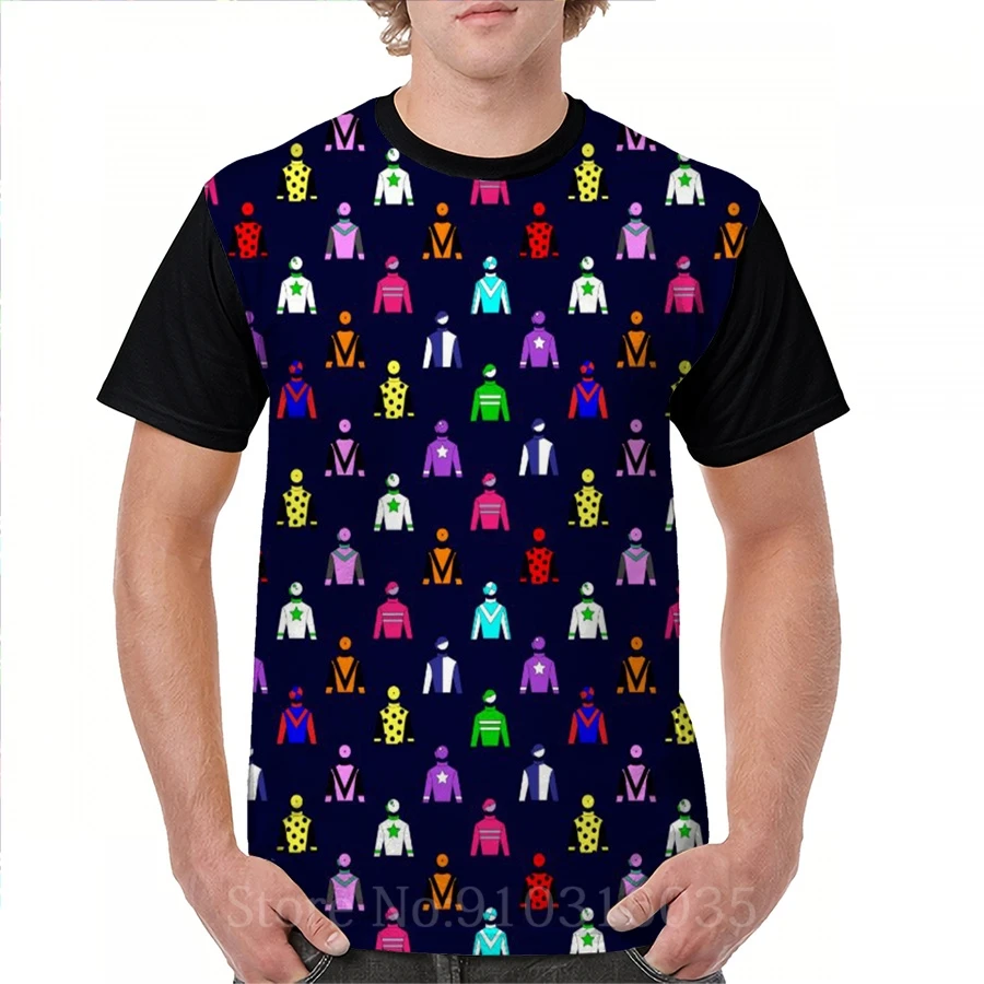 Мужская футболка с забавным принтом женские топы жокейского жокея Веселая