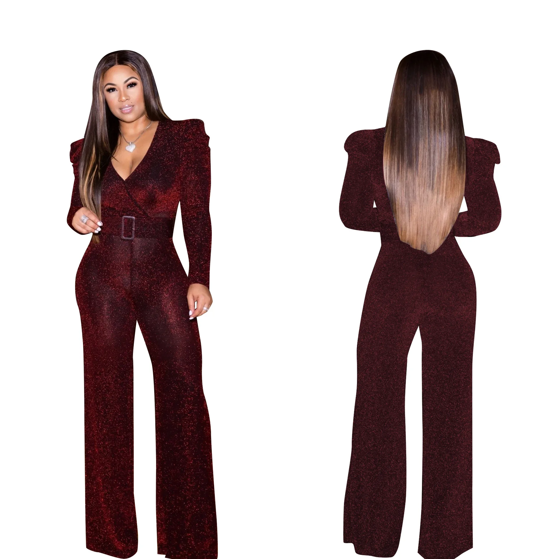 Женский комбинезон с длинным рукавом повседневный сексуальный зимний