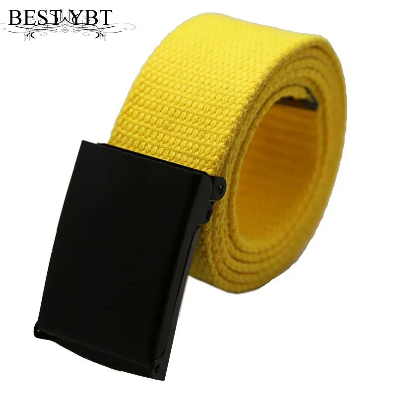 Лучший YBT унисекс холщовый ремень из сплава с автоматической пряжкой модный