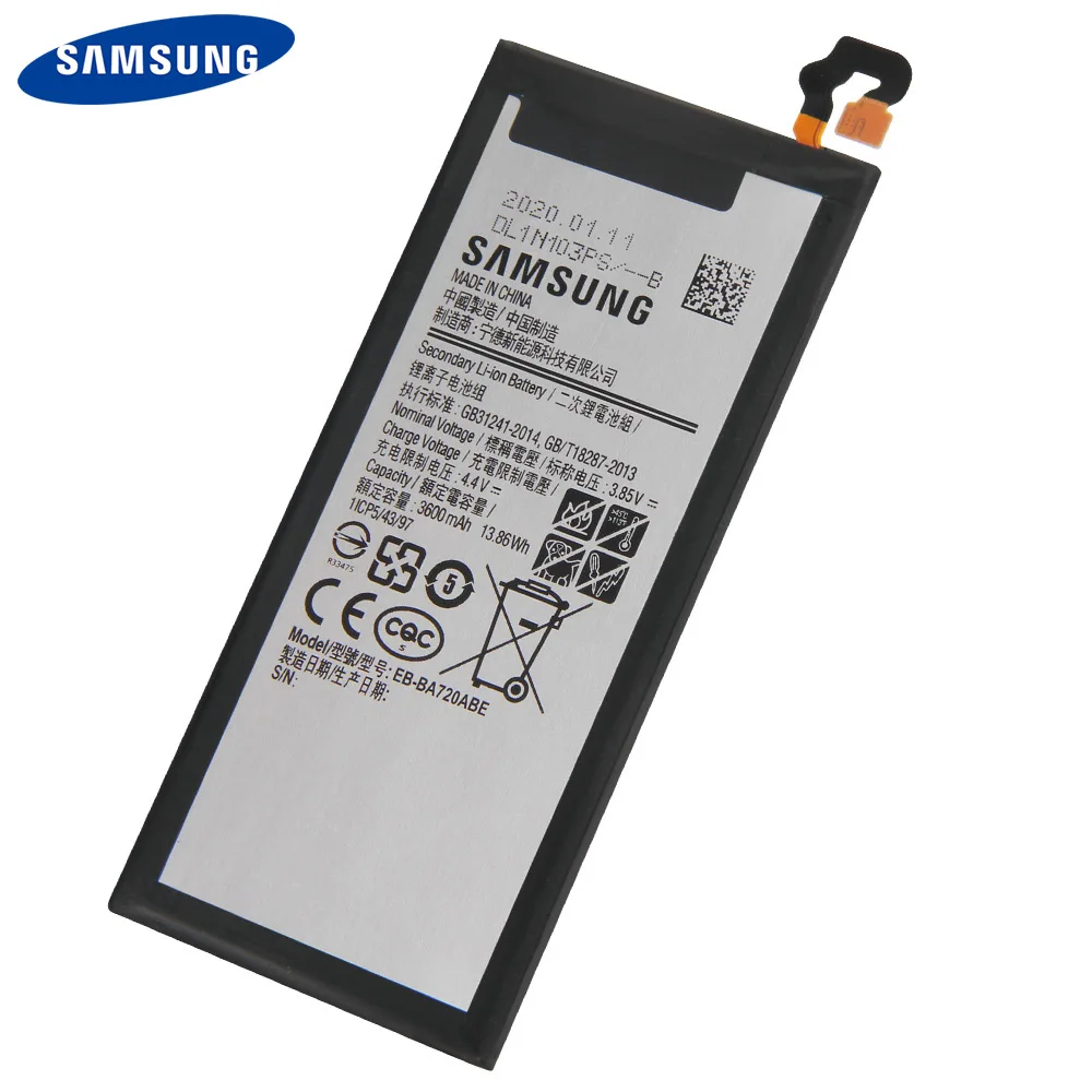 Оригинальная Аккумуляторная батарея для Samsung GALAXY A7 2017 версия A720 оригинальная