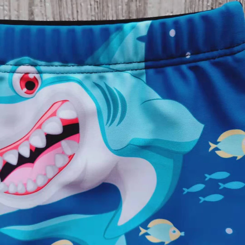 Плавательные пляжные шорты с принтом для маленьких мальчиков Детские эластичной