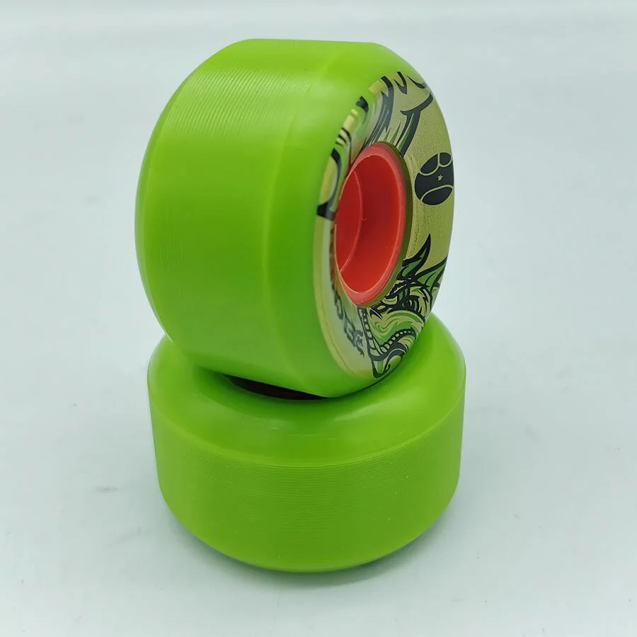 Хорошее качество зеленые конические колеса для скейтборда 56 мм колесо с отскоком