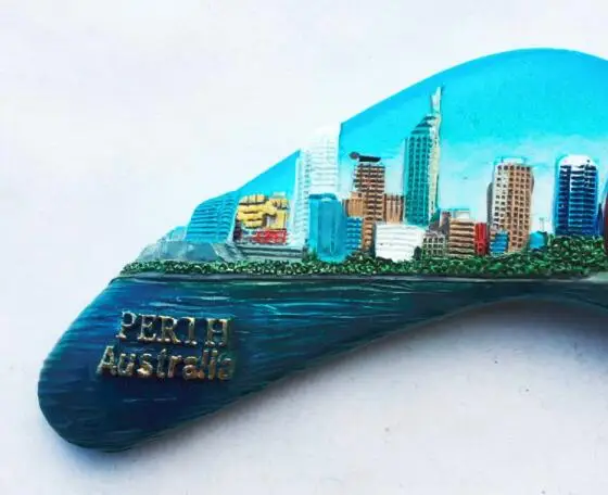 Смола Австралия Перт лебедь река магнит на холодильник туристический сувенир