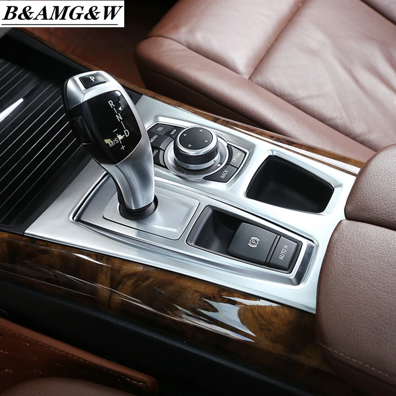 

Car Styling Center Console Gear Shift Panel Decoration Cover Trim For BMW X5 E70 X6 E71 2008-2014 LHD Interior Auto Accessories