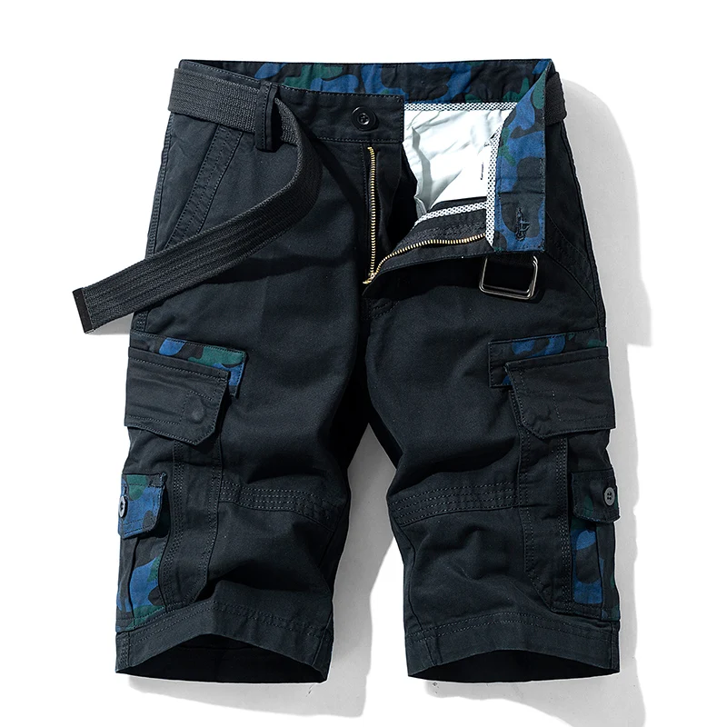 

CHAIFENKO Mens Summer Cotton Cargo Shorts 2021 New Army Tactical Shorts Pants Loose Work Casual Multi-pocket Military Shorts Men