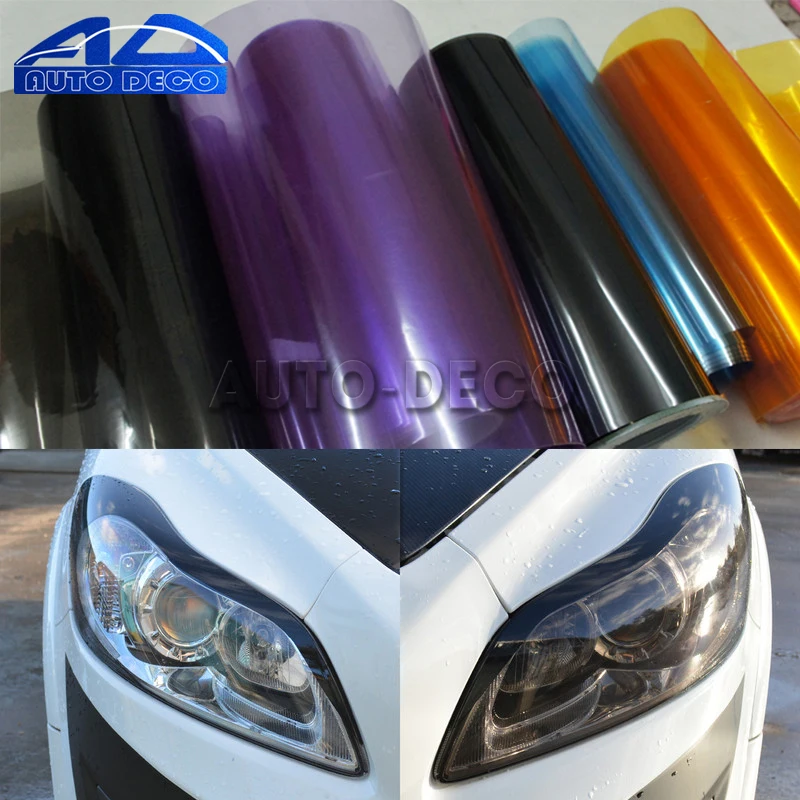 

30*200cm Gloss Light wrap Headlight Film Sheet 13 Colors Car Headlight Taillight Fog Vinyl Sticker Wrap