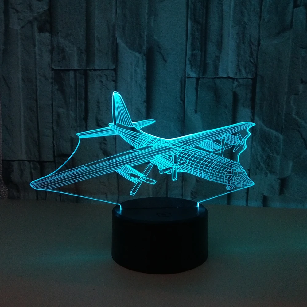3d-лампа в виде вертолета ночник с сенсорным управлением и питанием от USB для