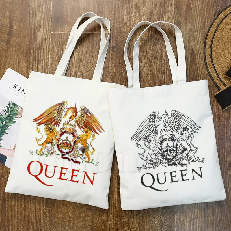 Freddie Mercury Rock Music Band The Queen сумки на заказ Холщовая Сумка с принтом для ежедневного
