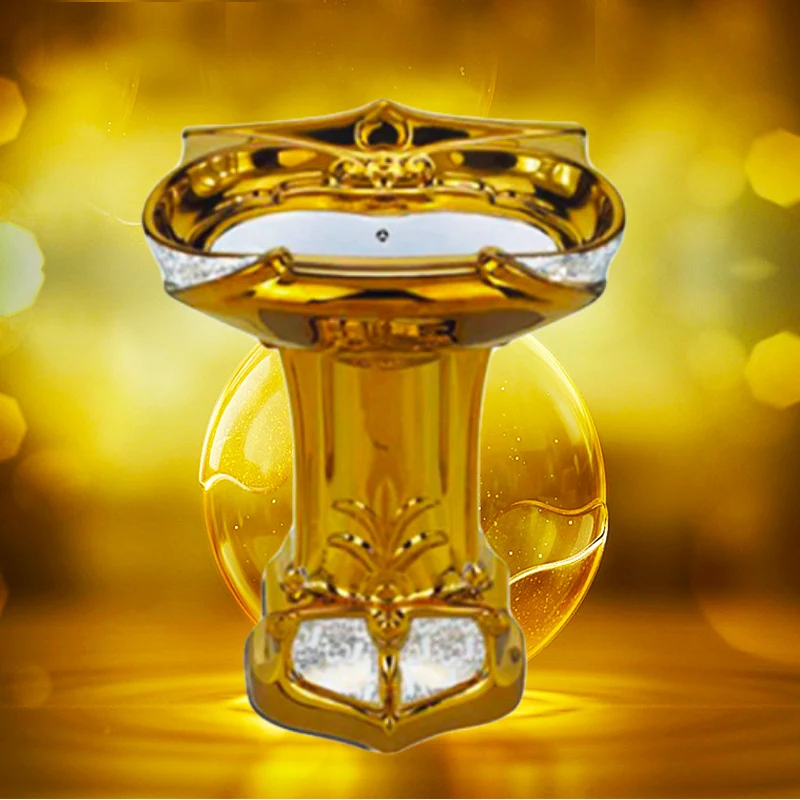 Европейский стиль позолоченный дворцовый туалет родной Золотой Ретро Рельефный