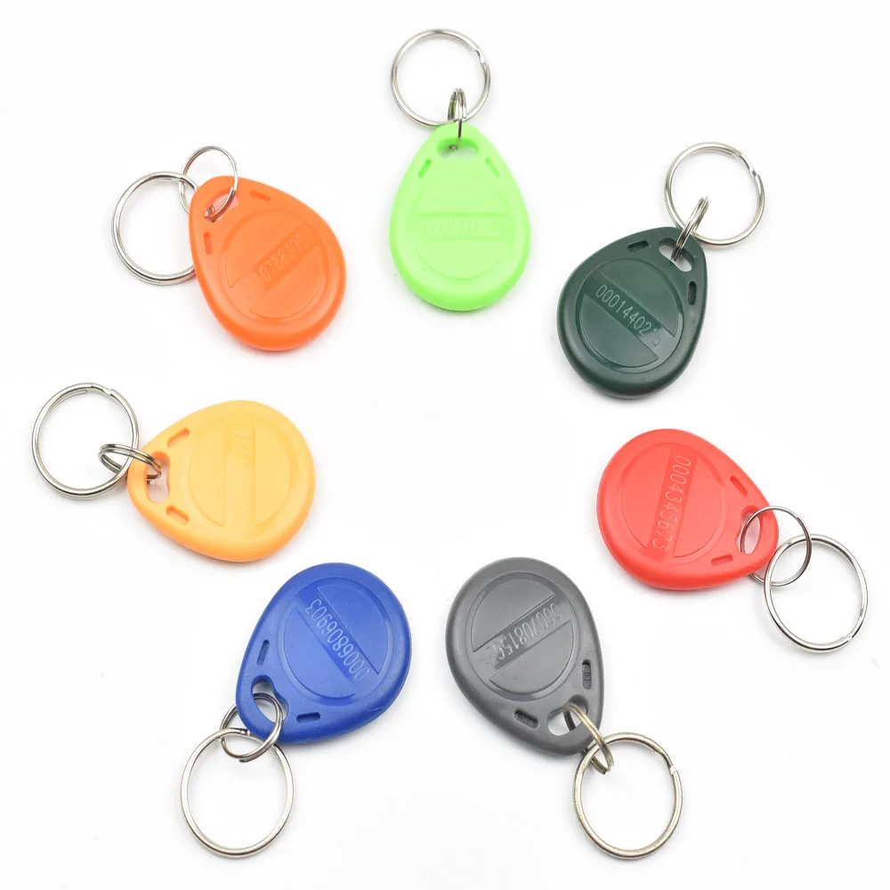 

20Pcs/lot 125khz RFID EM4100 TK4100 Key Fobs Token Tags Keyfobs Keychain ID Card Read Only Access Control RFID Card