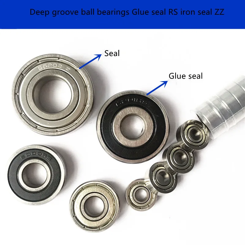 1pc Bearing steel Small Deep Groove Steel 6200 6201 6202 6203 6204 6205 6206 6207 RS Sealed Ball Bearings | Обустройство дома