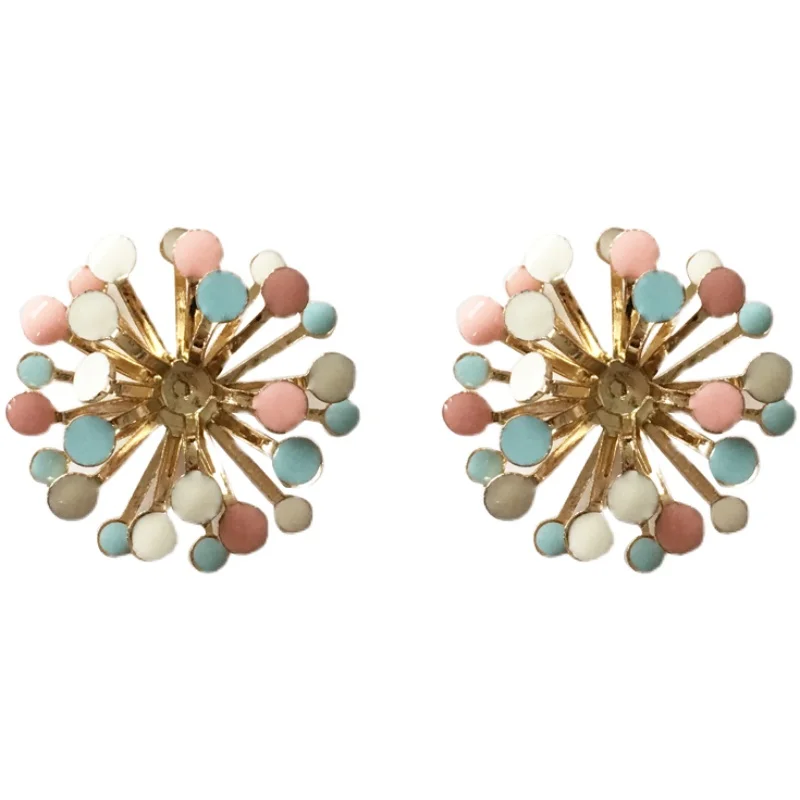 

Bilandi Fashion Jewlery Colorful Earrings Pretty Design Hot Selling Spring Summer Style Metal Enamel Stud Earrings For Girl Gift