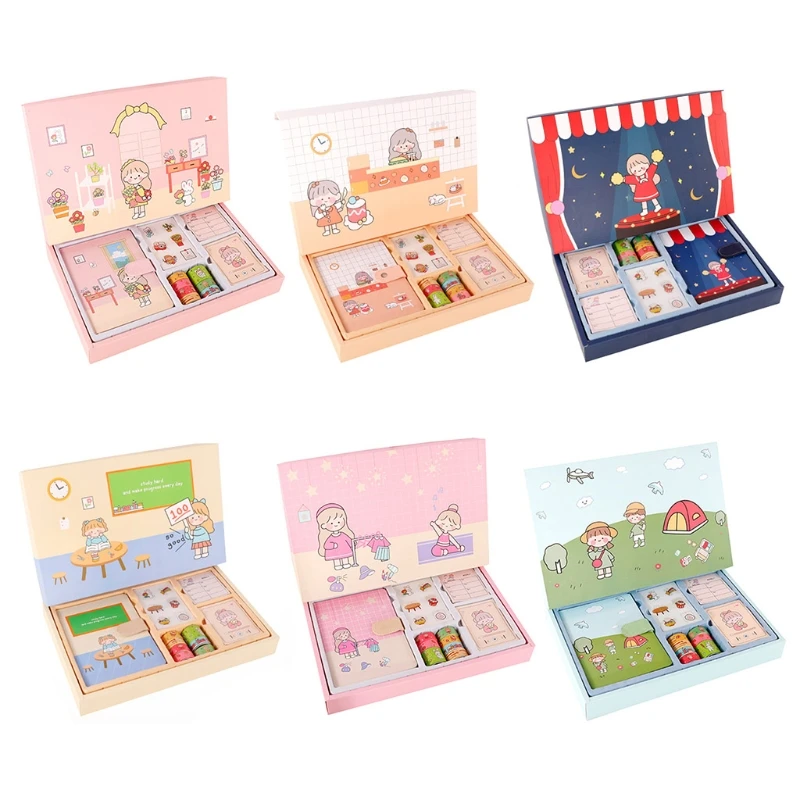 

Cartoon Japanese Paper Stickers Washi Tape Scrapbook Memo Label Schedule Planner Wall Sticker Set Stationery M17F