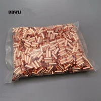1000pcs 6mm2 gt 6 %cf%864 mm copper connecting pipe wire joint small copper tube copper connection tube wire connector