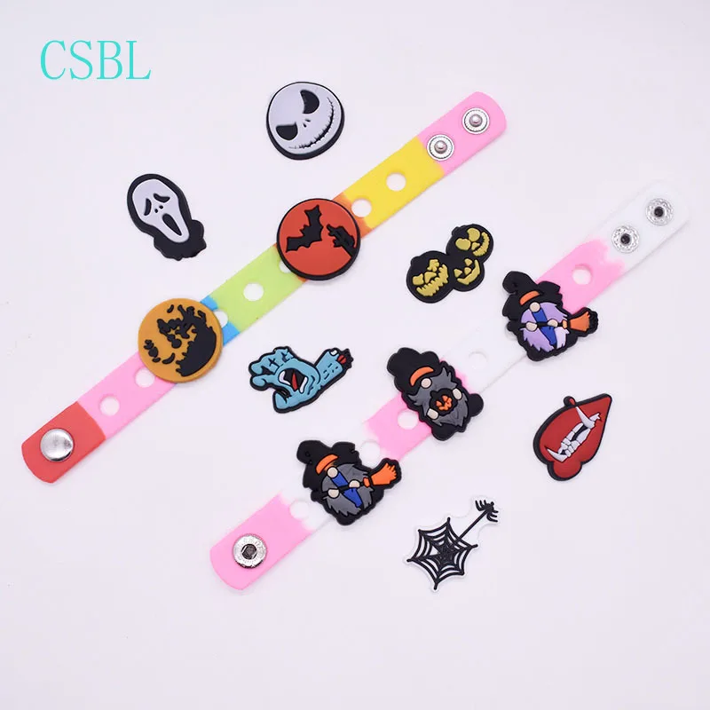 

Crocses Charm Halloween Series PVC Soft Rubber Removable Shoe Decoration Shoe Ornament Shoe Buckle Eva Sandals Accessories
