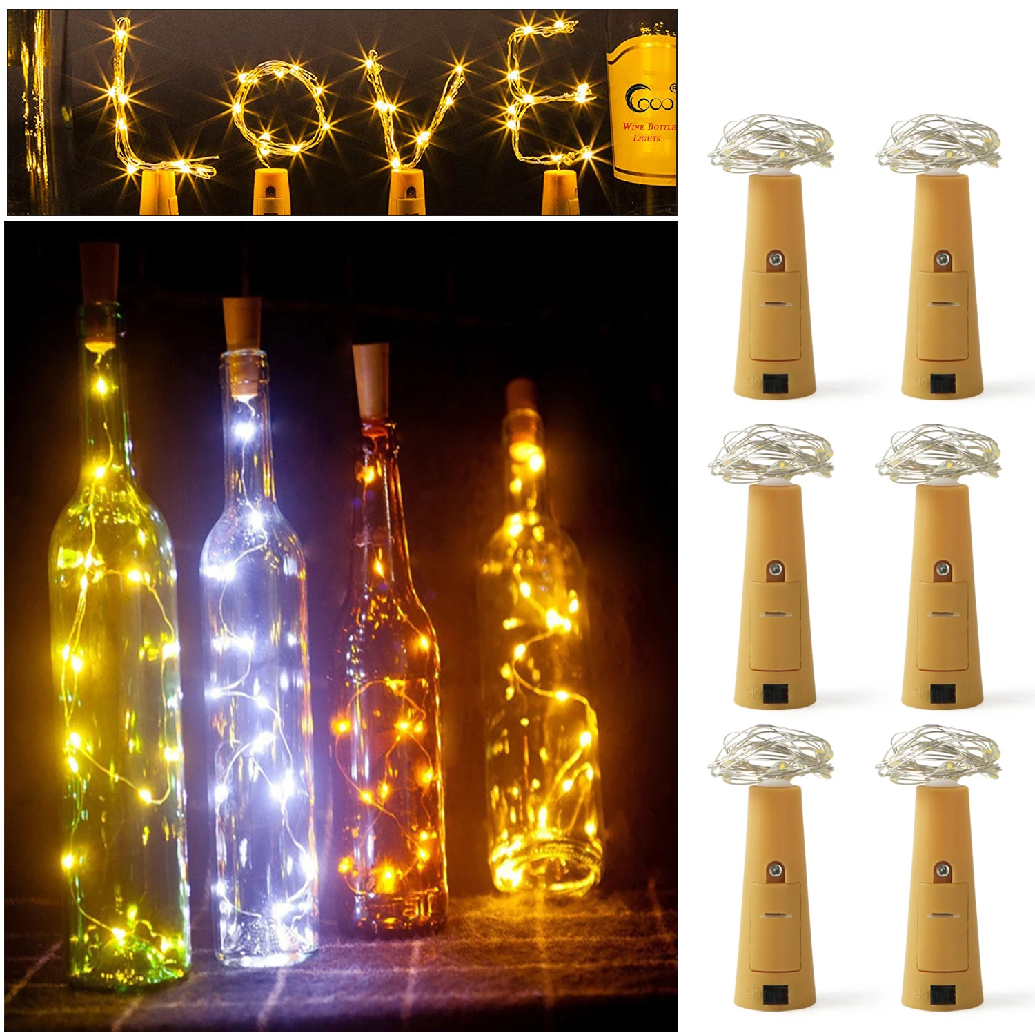 

Led Outdoor Decoration Cork Bottle Light 2021christmas Decoration Light Street Garland Light Room DIY Decoration Fairy Lights
