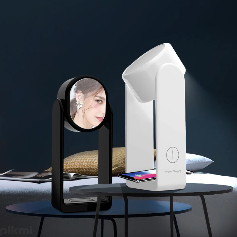 Fast Qi Wireless Charger Table Night Lamp for iPhone 11 Samsung Mobile Phone Charging Holder Light Stand | Электроника