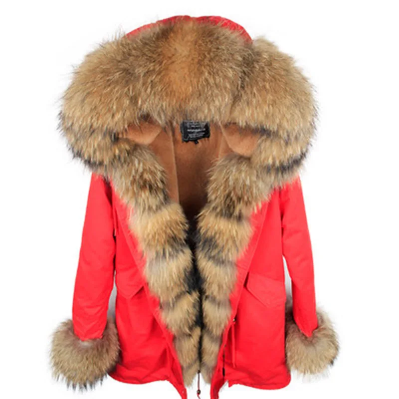 2019 длинная парка пальто из натурального меха большой Лисий меховой воротник