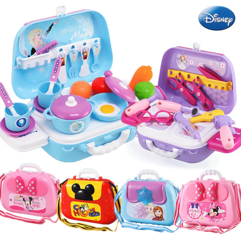 Дисней Микки Маус Дети кухня ролевые игрушки замороженная Эльза макияж сумка