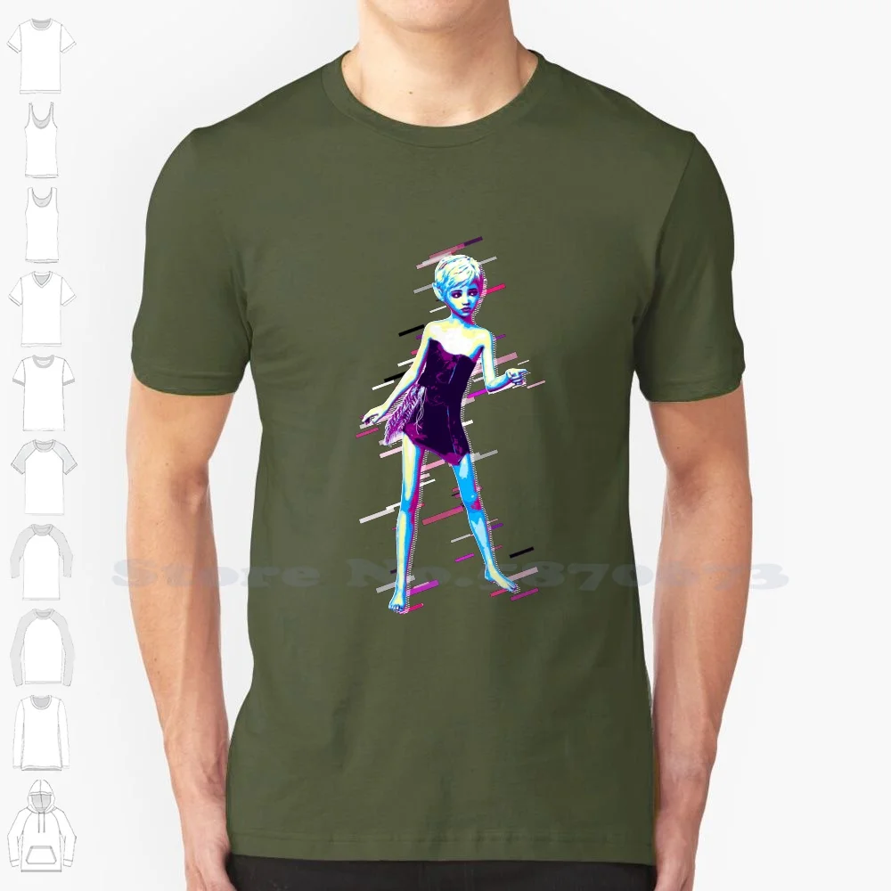 

Fee Elf Eighties Retro Violet And Purple Cool Design Trendy T-Shirt Tee Elf Fairy Fae Showing Expression Beauty Brownie Nisse