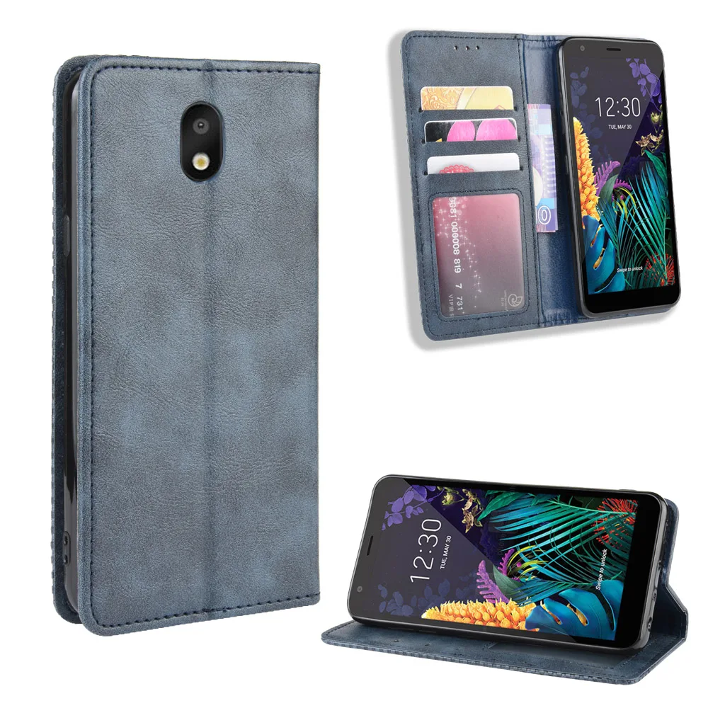 Чехол для LG K30 2019 чехол (2019) бумажник с откидной крышкой винтажный кожаный
