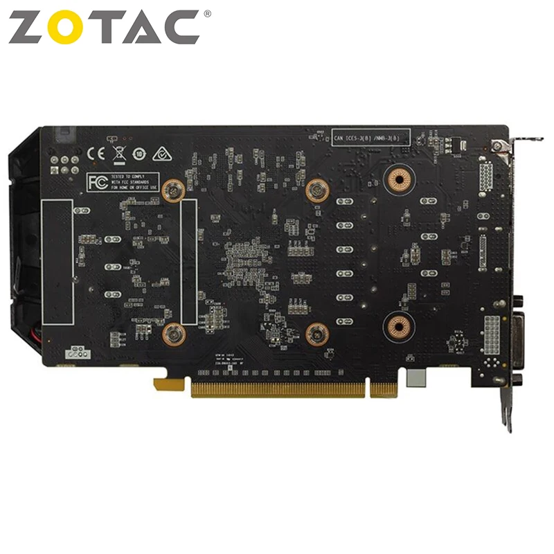 ZOTAC NVIDIA видео карта GTX 1050 Ti 4GB консоль для ПК игр с поддержкой Windows GeForce GTX1050 256Bit GDDR5