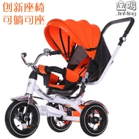 baby tricycle bike 3 in 1 flat lying baby carriage stroller trike adjustable swivel seat foldable child umbrella stroller pram