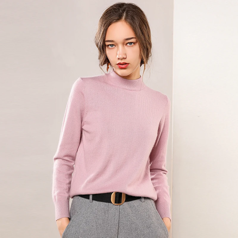 Женская водолазка с длинным рукавом зимний трикотажный джемпер | одежда