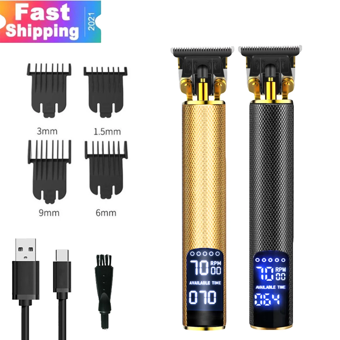 

2021 LCD Professional Hair Clipper Hair Trimmer for Men Electric Shaver for Men Beard Trimmer Razor for Men Hair Cutting Machine
