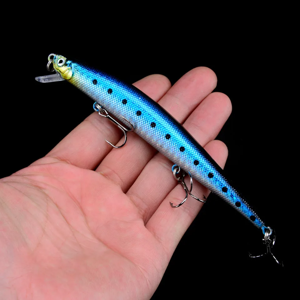 

1Pcs Minnow Fishing Lures Hard Bait 12.5cm 12g Jig wobbler Bass Pike Lure Plastic Artificial Baits for Fishing Tackle Crankbait