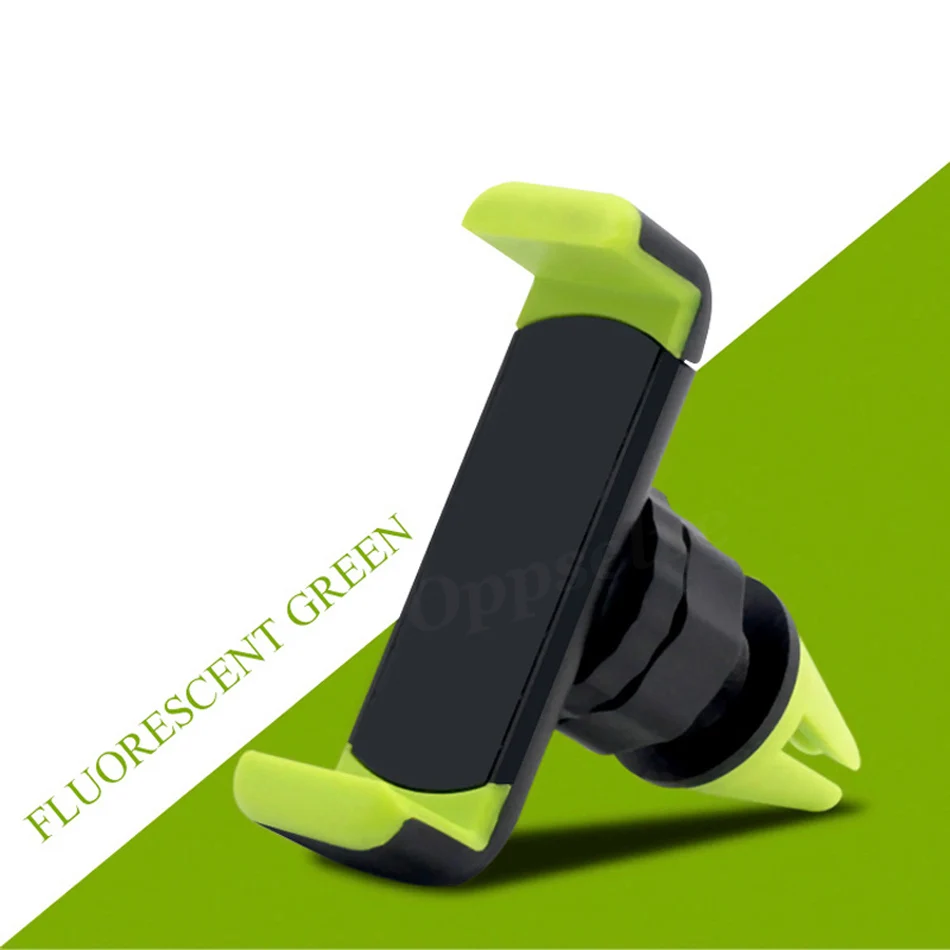 Car Phone Holder For Phone In Car 360 Air Vent Mount Clip Stand Cellphone Suppport Holders for iPhone 11 X Samsung Mobile Holder - Цвет: Green