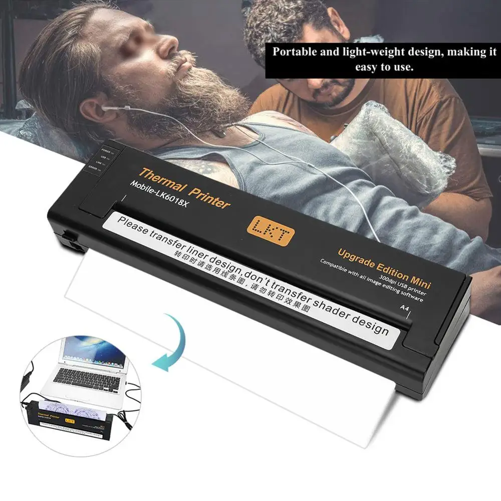 Временная машина для переноса татуировок принтер рисования термальный