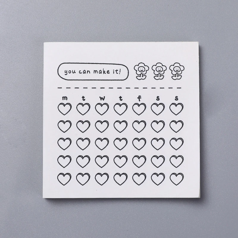 Daily Punch In Sticky Note Monthly Weekly Planner Memo Pads Checklist for Journaling Habit Tracker Sticker | Канцтовары для офиса