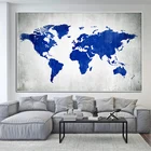 Современная Карта мира, плакат, карта мира, холст, живопись, настенное искусство, картина, гостиная, Декор для дома, детский, школьный Декор