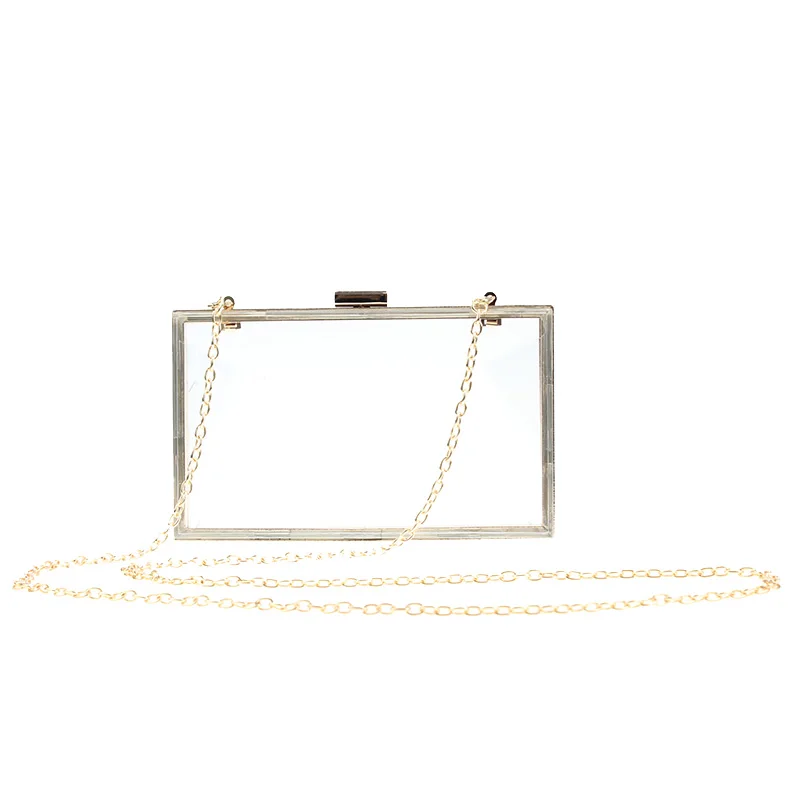 Модная Маленькая вечерняя сумка прозрачная акриловая квадратная женская