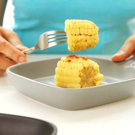 Керамическая тарелка с ручкой в скандинавском стиле квадратные фарфоровые