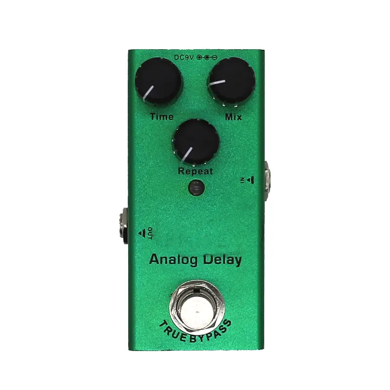 

Electric Guitar Effects Pedal Analog Delay Green True Bypass Time Mix Repeat