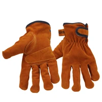 100 pair cowhide leather welders gloves wear resistant non slip golden driver gloves insulated labor protection welding glove