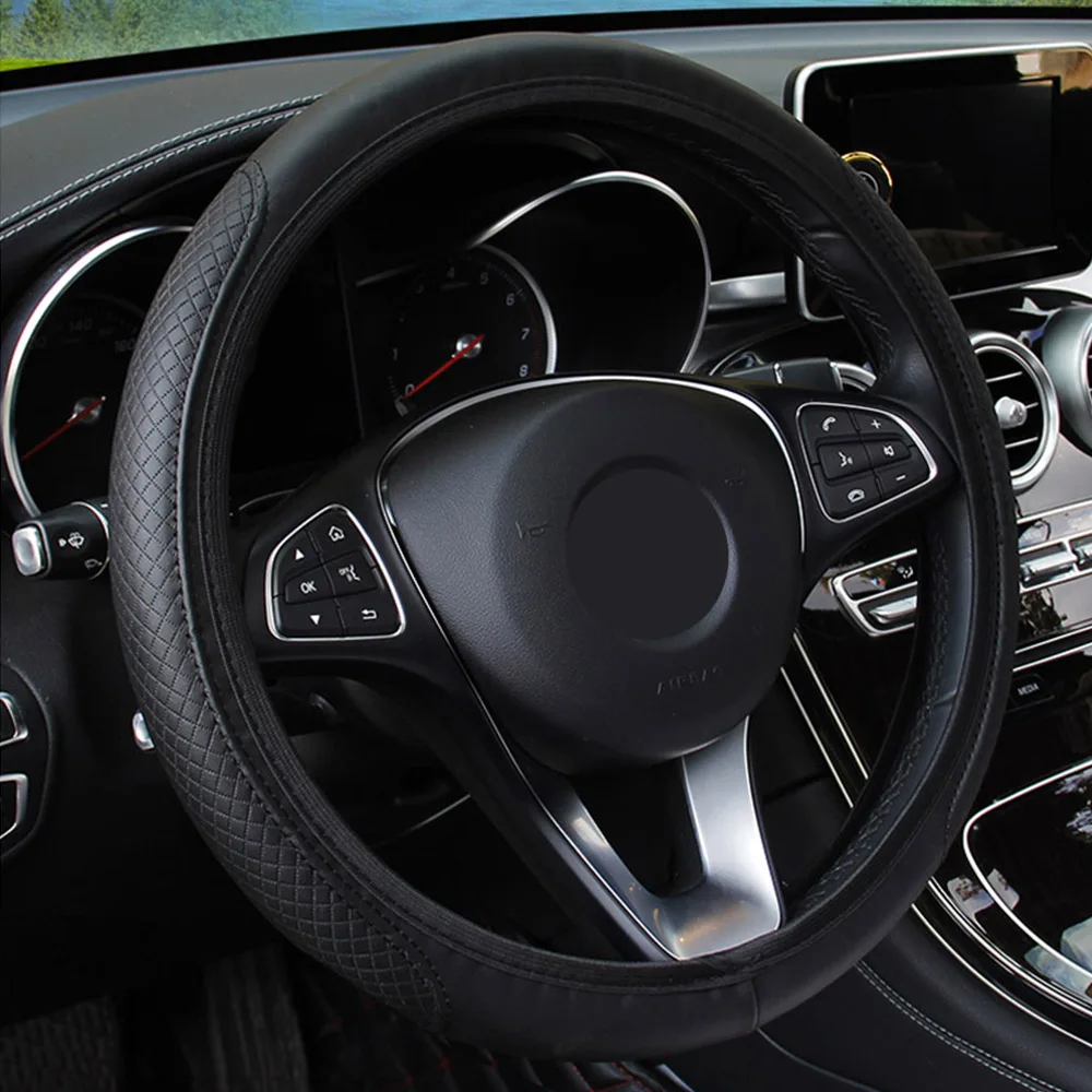 Кожаный чехол на руль Стайлинг автомобиля для Land Rover LR4 LR2 Discovery Rang Sport Evoque |